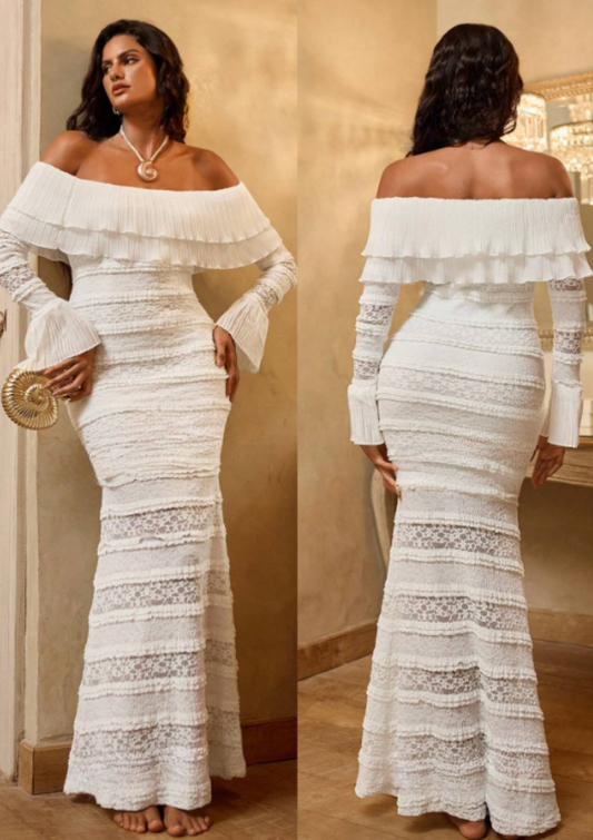 LOUISA OFF SHOULDER MAXI DRESS