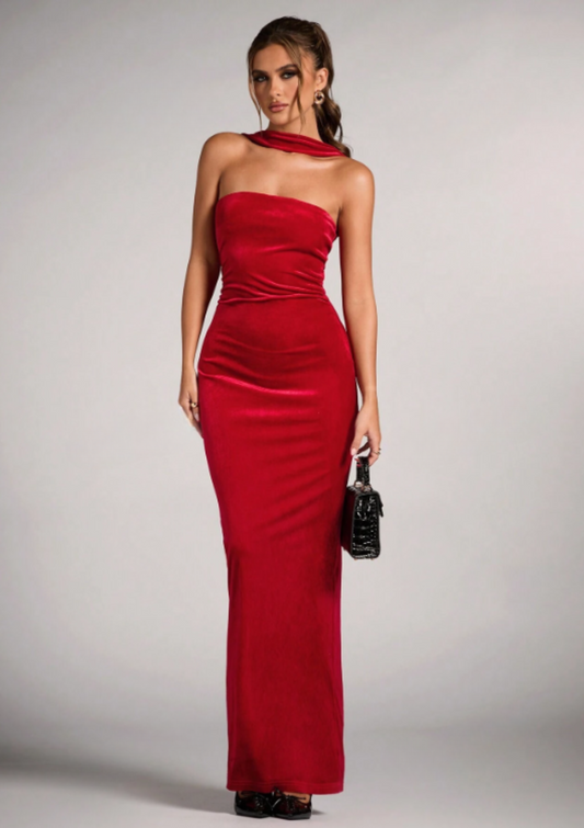 LOLIC VELVET MAXI DRESS