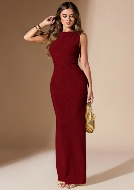 SEDELIA MAXI DRESS - BURGUNDY