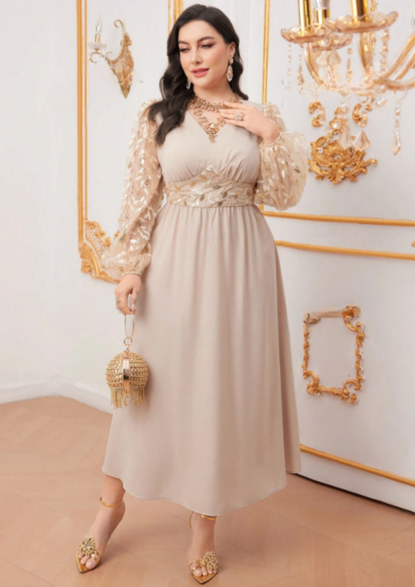 PALEZ EMBROIDERY MAXI DRESS