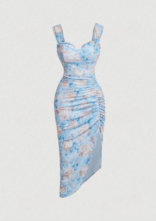 Alice Floral Dress - Blue