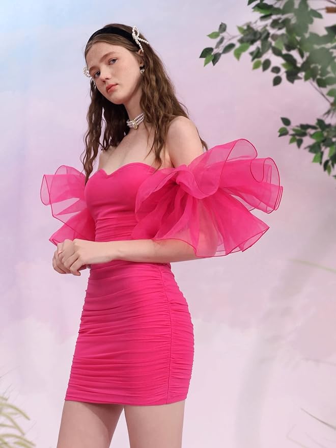 Alice Off Shoulder Exaggerated Ruffle Dress