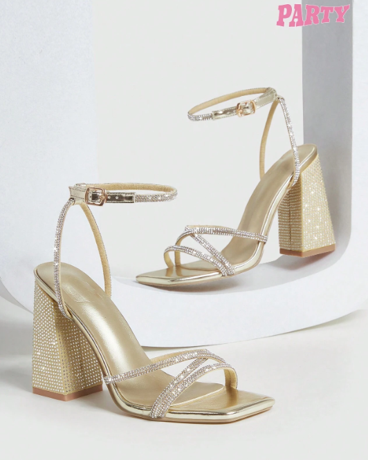 Kylo Chunky Heeled Ankle Strap Sandals