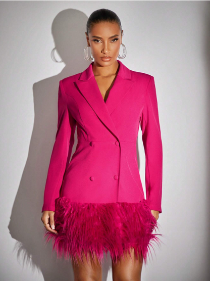 Paris Blazer Dress - Hot Pink