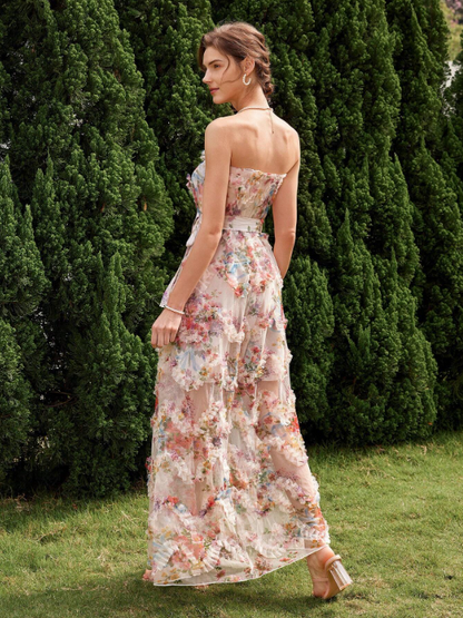 ANABELLE FLORAL EMBROIDERY MAXI DRESS