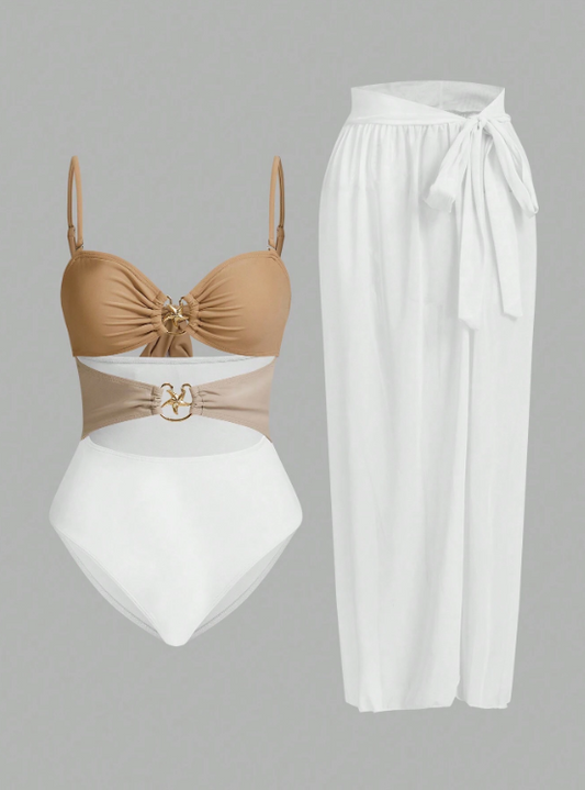 OASIS SWIMSUIT  & SKIRT SET