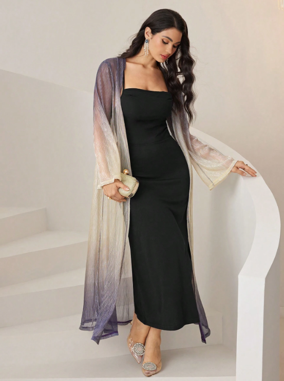 LARK OMBRE ELEGANT JACKET AND MAXI DRESS SET