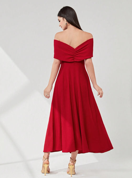 THALIA OFF SHOULDER MIDI DRESS 🌹