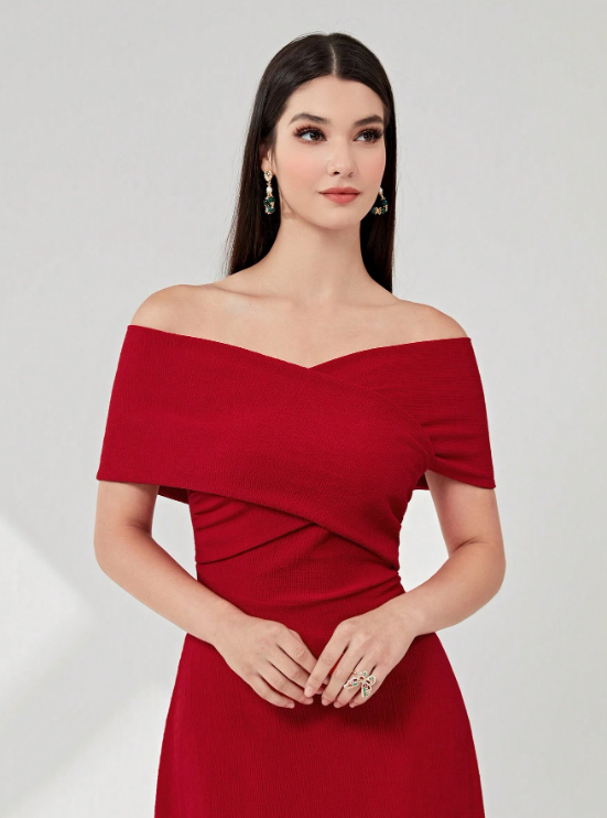 THALIA OFF SHOULDER MIDI DRESS 🌹