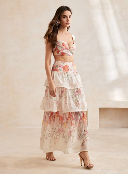 OLLIVIDEA ROMANTIC FLOWER SKIRT SET