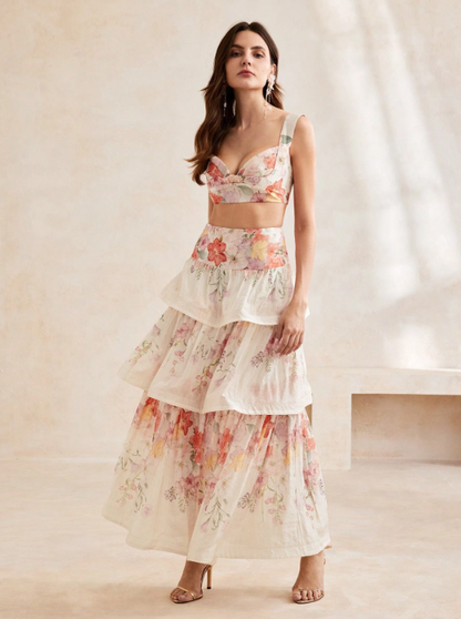 OLLIVIDEA ROMANTIC FLOWER SKIRT SET