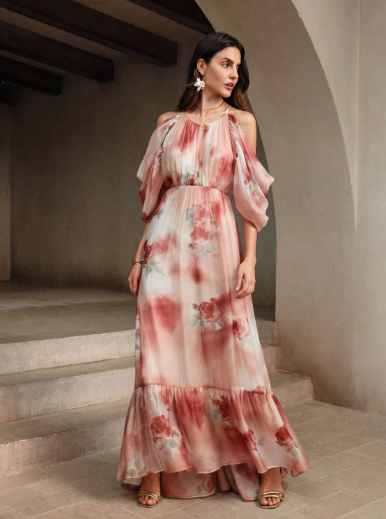 FLORET ROMANTIC MAXI DRESS