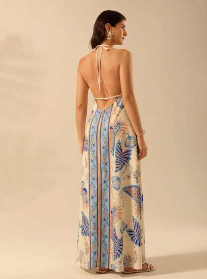 STEPY TROPICAL BOHO MAXI DRESS