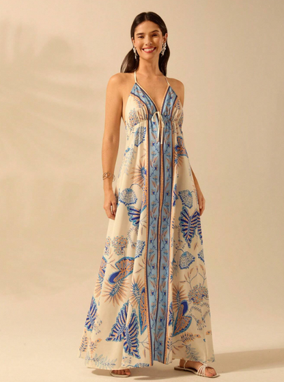 STEPY TROPICAL BOHO MAXI DRESS