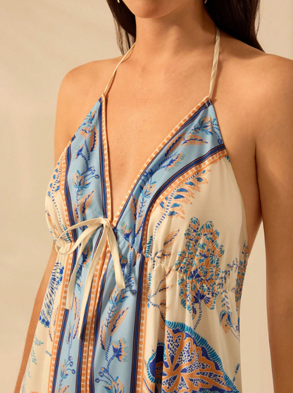 STEPY TROPICAL BOHO MAXI DRESS