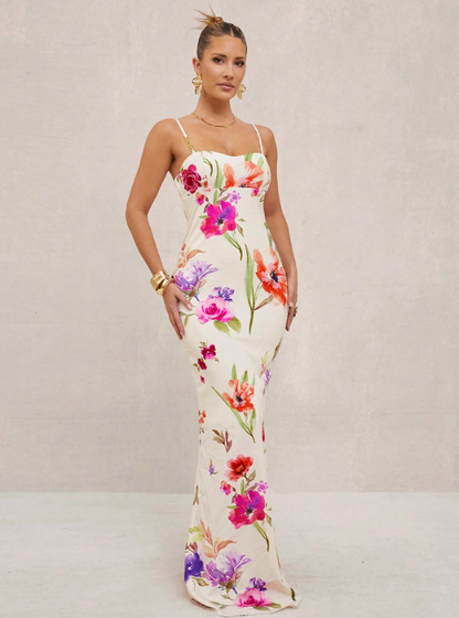 CHLOE FLORAL MAXI DRESS