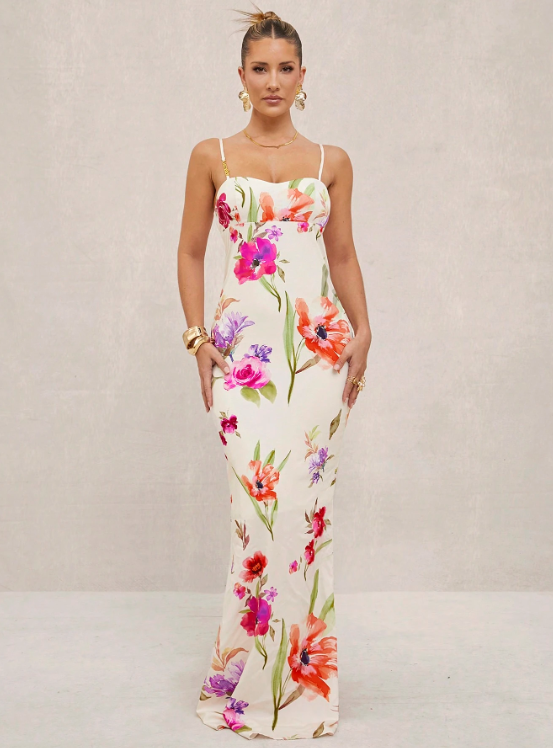 CHLOE FLORAL MAXI DRESS